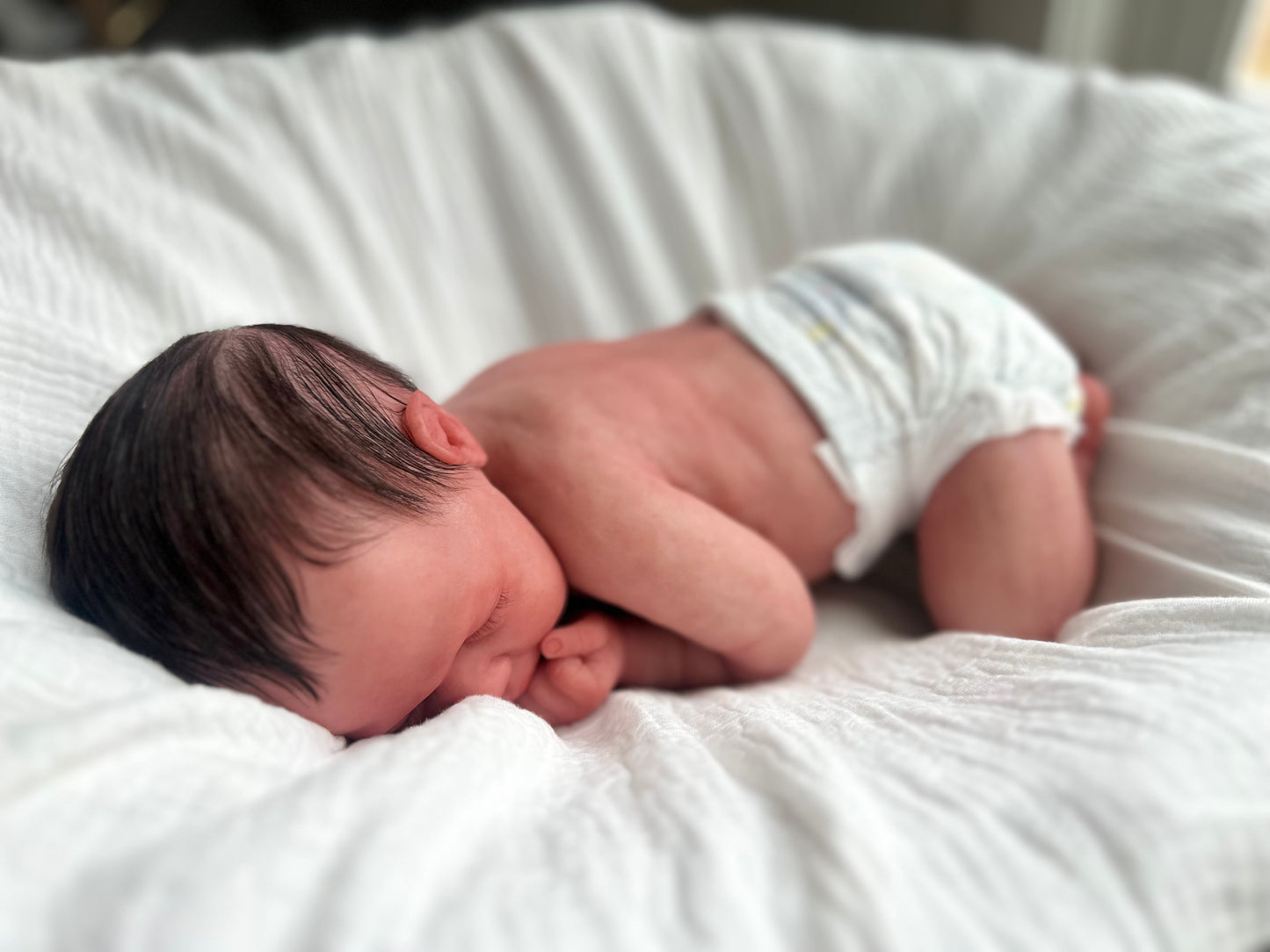 (Cuddle Cub) Silicone Baby boy OLIVER (Rooted HAIR)(Customization Available)