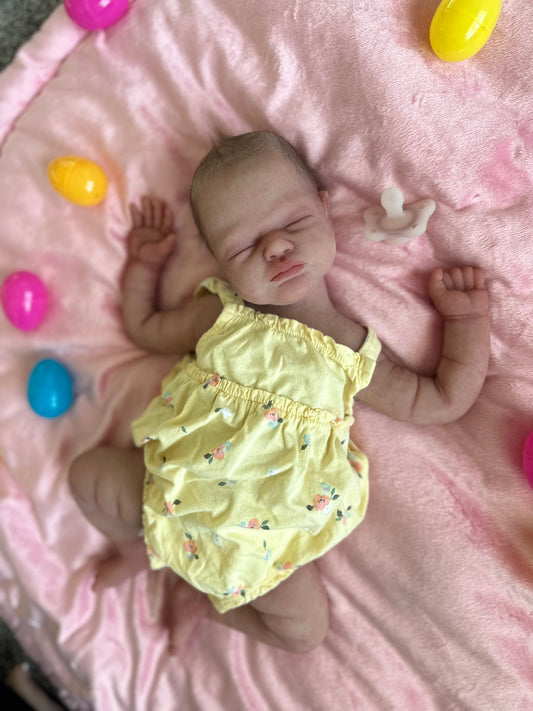 (Comfort Cub) (Rooted)Therapy Silicone Baby Olive READY TO SHIP! - Cuddlecubsnursery